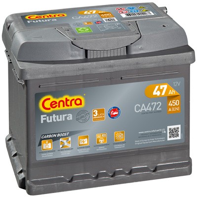 CA472 CENTRA Car battery FIAT 12V 47Ah 450A B13 Lead-acid battery