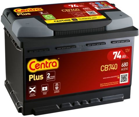CENTRA Plus Batería de arranque CB740 12V, 680A, 74Ah