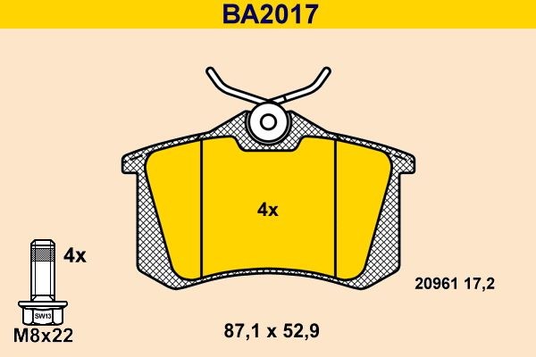 Barum Brake pad set, disc brake 20961 buy online