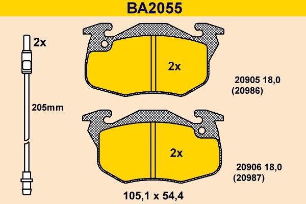 Great value for money - Barum Brake pad set BA2055