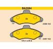 Bremsbelagsatz BA2084 — aktuelle Top OE 1031781 Ersatzteile-Angebote