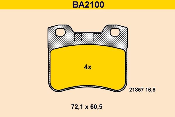 21857 Barum BA2100 Brake pad set 4254 93