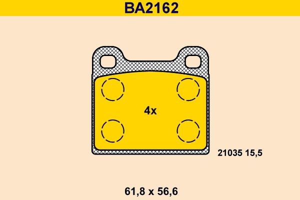 21035 Barum BA2162 Brake pad set A002 586 47 42