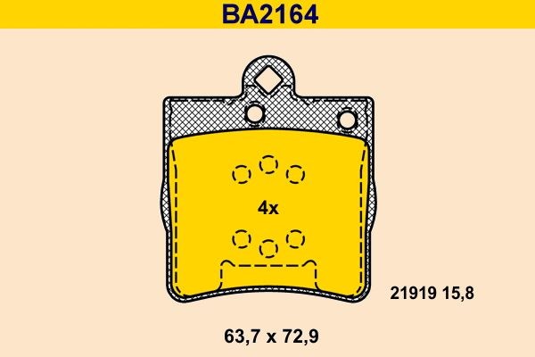 21919 Barum BA2164 Brake pad set 05126 300AA