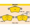 Bremsbelagsatz BA2201 — aktuelle Top OE 7D0 698 151D Ersatzteile-Angebote