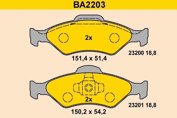 Bremsbeläge Barum BA2203