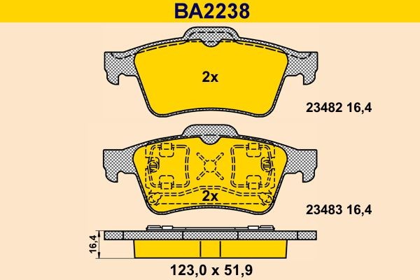 Great value for money - Barum Brake pad set BA2238