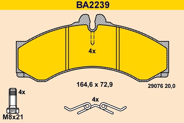 Barum BA2239 Kit pastiglie freno economico nel negozio online