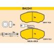 Bremsbelagsatz BA2241 — aktuelle Top OE 77362219 Ersatzteile-Angebote