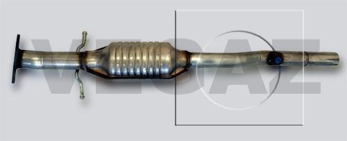 VEGAZ FK-826 Catalytic converter Euro 3, with attachment material, Length: 880 mm
