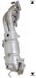 VEGAZ DK-939 Catalytic converter Euro 3, with attachment material, Front, Length: 500 mm