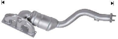 VEGAZ BK-975 Catalytic converter Euro 3, with attachment material, Length: 820 mm