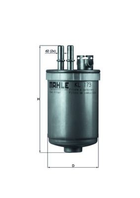 78486110 MAHLE ORIGINAL KL173 Fuel filter 1 069 071