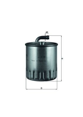 MAHLE ORIGINAL KL 179 Fuel filter In-Line Filter, 10mm
