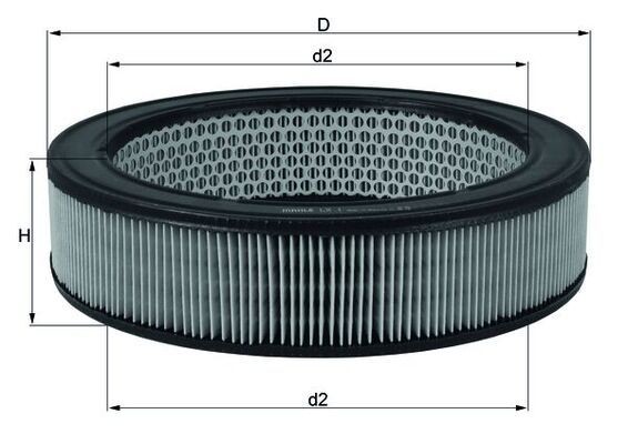 MAHLE ORIGINAL LX 1 Air filter 61,0mm, 259,0mm, Filter Insert