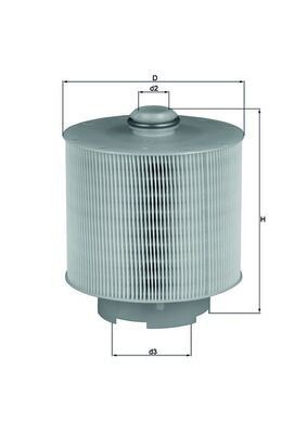 LX1006/1D Air filter LX1006/1D MAHLE ORIGINAL 191,6mm, 166,0mm, Filter Insert
