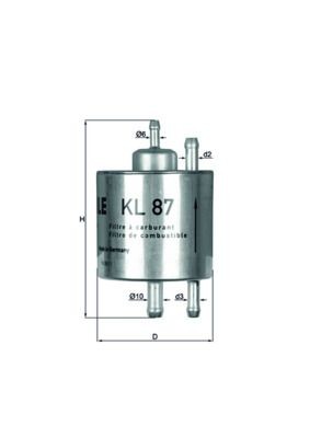 79821935 MAHLE ORIGINAL KL87 Fuel filter 002 477 65 01