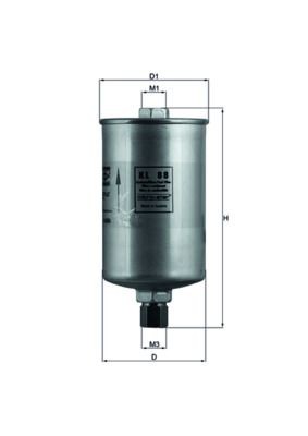 79601964 MAHLE ORIGINAL In-Line Filter Height: 171,5mm Inline fuel filter KL 88 buy