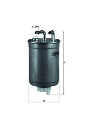 MAHLE ORIGINAL KL 99 Fuel filter In-Line Filter, 8mm, 8,0mm