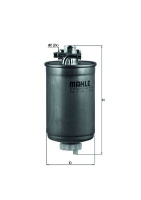 MAHLE ORIGINAL KL 180 Fuel filter In-Line Filter, 8mm, 8,0mm