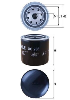 MAHLE ORIGINAL LX 135 Air filter 70,0mm, 268,0mm, Filter Insert