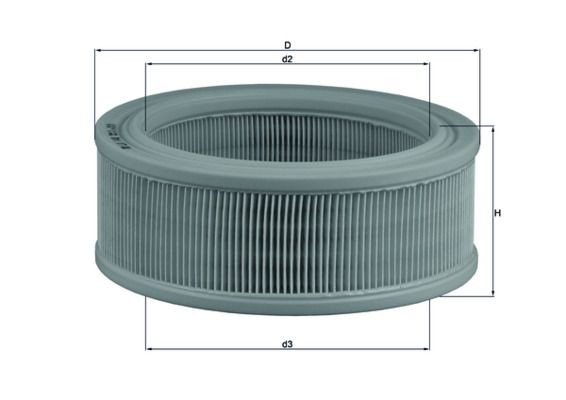 MAHLE ORIGINAL LX 140 Air filter 77,5mm, 205,5mm, Filter Insert