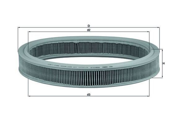 MAHLE ORIGINAL LX 527 Air filter 48,0mm, 304,0mm, Filter Insert