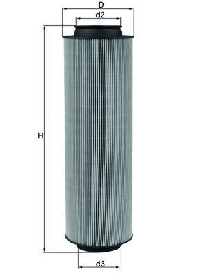MAHLE ORIGINAL LX 791 Air filter 336,0mm, 105,5mm, Filter Insert