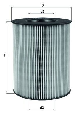 MAHLE ORIGINAL LX 794 Air filter 150,0mm, 124,0mm, Filter Insert