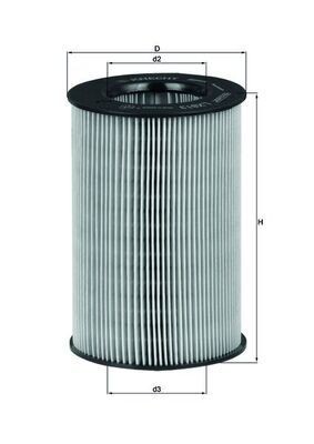 MAHLE ORIGINAL LX 813 Air filter 135,0mm, 92,0mm, Filter Insert