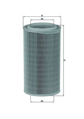 MAHLE ORIGINAL LX 852 Air filter 213,0mm, 113,0mm, Filter Insert