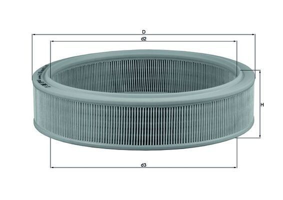 MAHLE ORIGINAL LX 853 Air filter 71,0mm, 288,0mm, Filter Insert