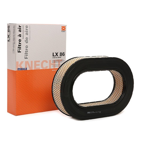 MAHLE ORIGINAL LX 86 Air filter 80,0mm, 250mm, 378,0, 268,0mm, Filter Insert