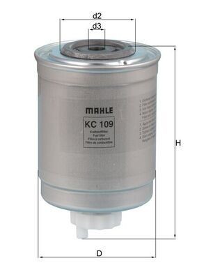 78424558 MAHLE ORIGINAL Spin-on Filter Height: 138,0mm Inline fuel filter KC 109 buy