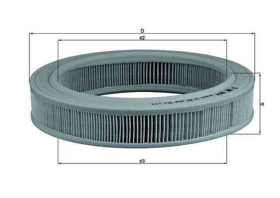 LX203 Air filter 77024474 MAHLE ORIGINAL 52,5mm, 272,0mm, Filter Insert