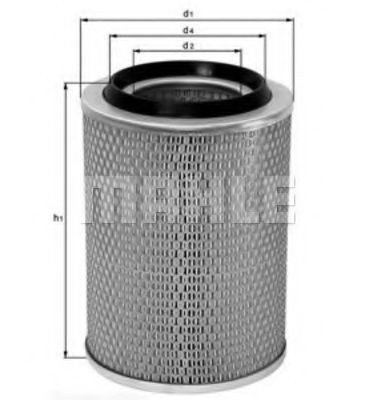 MAHLE ORIGINAL LX 240 Air filter 382mm, 228, 243mm, Filter Insert