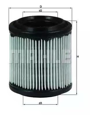 MAHLE ORIGINAL LX 279 Air filter 76,0mm, 67,0mm, Filter Insert