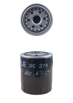 OC274 Oil filter 78484552 MAHLE ORIGINAL M26x1,5, M26x1,5-6H, with one anti-return valve, Spin-on Filter