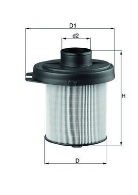 MAHLE ORIGINAL LX 291 Air filter 203,0mm, 137,0, 187mm, Filter Insert