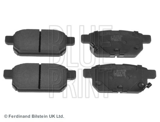 BLUE PRINT ADK84238 Brake pad set Rear Axle, with acoustic wear warning, with anti-squeak plate