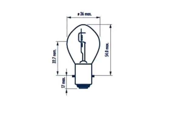 KTM EXC Abblendlicht-Glühlampe BA20d, 12V, 35/35W NARVA 49531