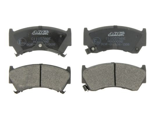 ABE C11057ABE Brake pad set Front Axle, with acoustic wear warning
