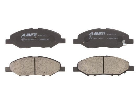 ABE C11080ABE Brake pad set Front Axle, not prepared for wear indicator