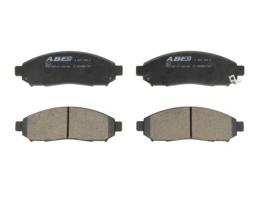 ABE C11089ABE Brake pad set Front Axle, with acoustic wear warning
