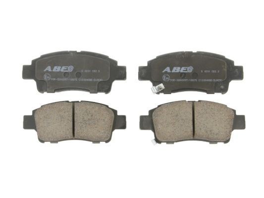ABE C12084ABE Brake pad set Front Axle, with acoustic wear warning