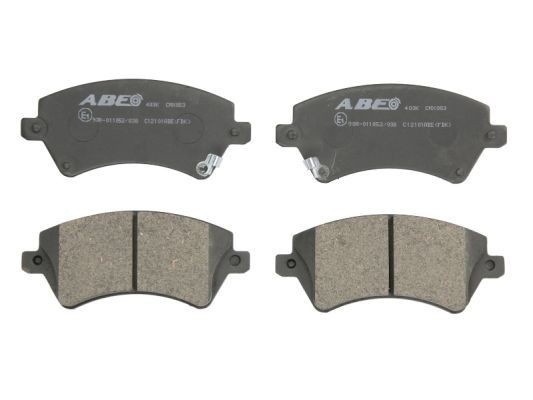 ABE C12101ABE Brake pad set Front Axle, with acoustic wear warning