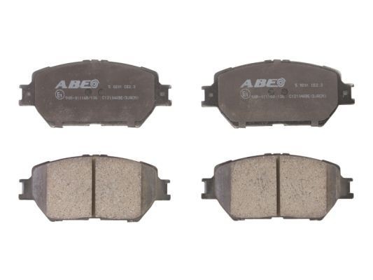ABE C12104ABE Brake pad set Front Axle, not prepared for wear indicator