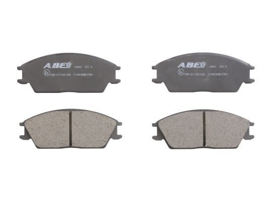 ABE C14020ABE Brake pad set Front Axle, not prepared for wear indicator, excl. wear warning contact