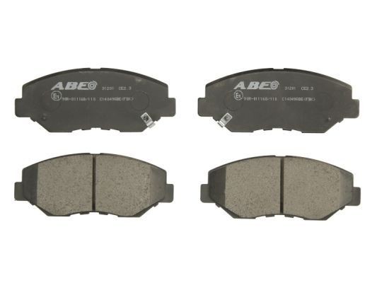 ABE C14049ABE Brake pad set Front Axle, Low-Metallic, not prepared for wear indicator