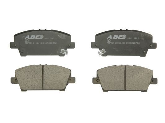 ABE C14051ABE Brake pad set Front Axle, with acoustic wear warning